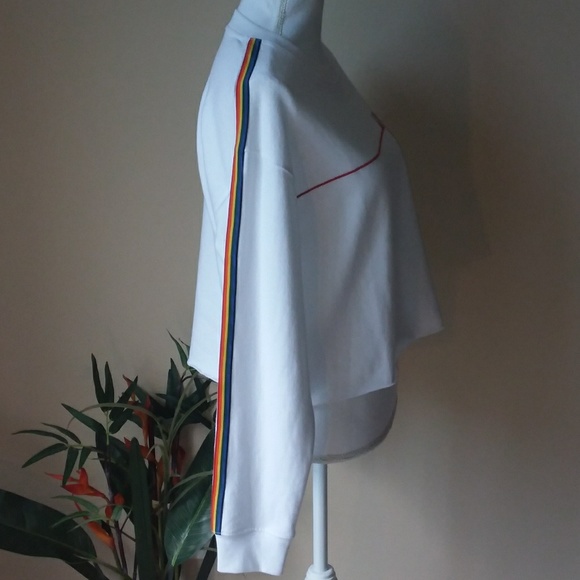 🆕️Levi's Rainbow-Striped Cropped Sweatshirt - Picture 5 of 8